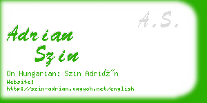 adrian szin business card